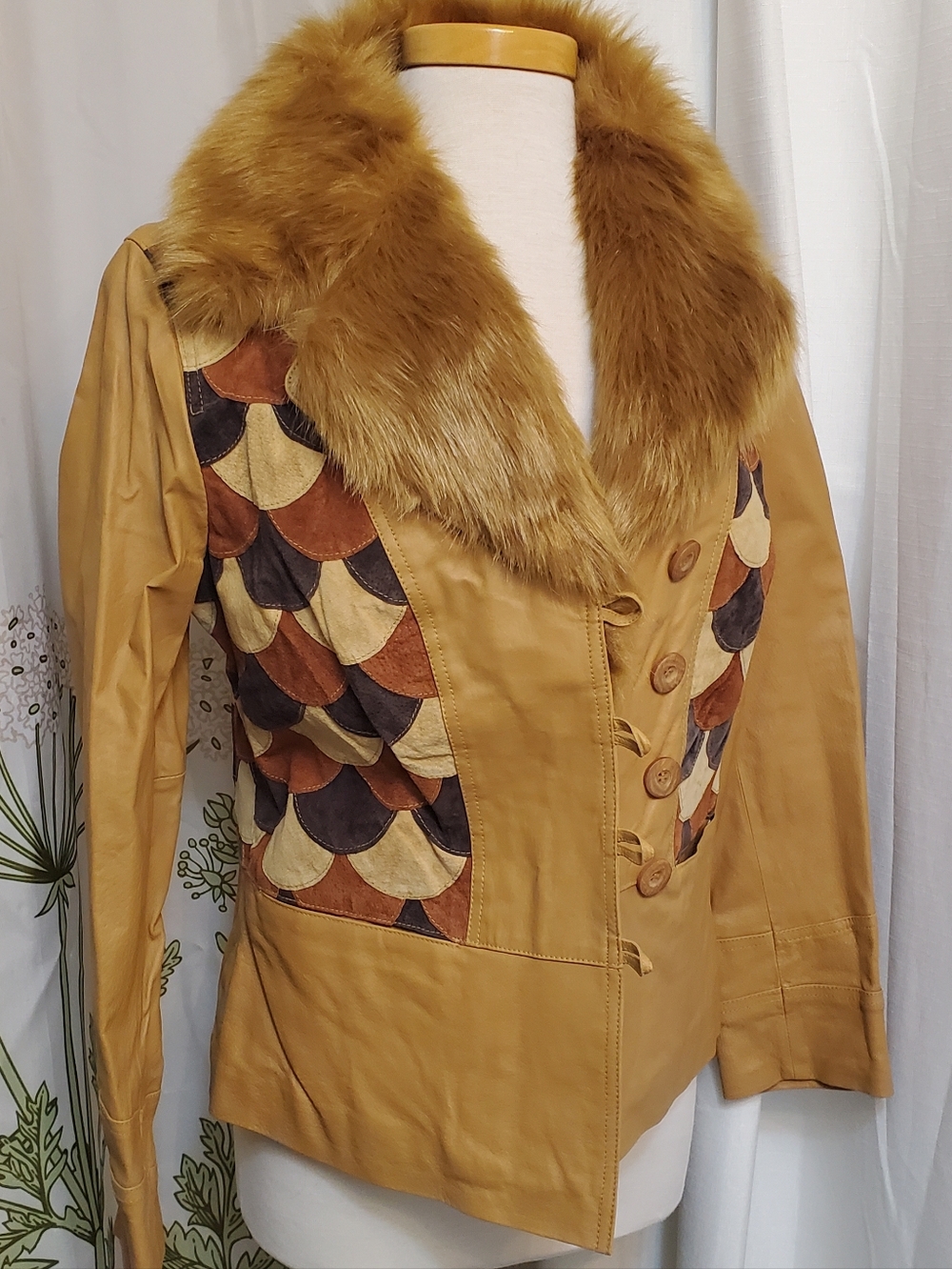 Terry Lewis Classic Luxuries Vintage 70s Fish Scale Patchwork Leather Jacket